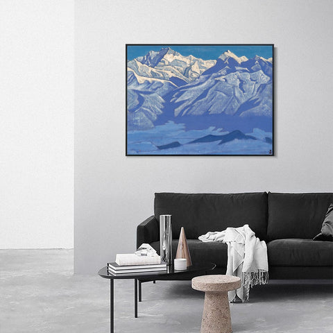 INVIN ART Framed Canvas Giclee Print All Ridge, 1924 by Nicholas Roerich Wall Art Living Room Home Office Decorations