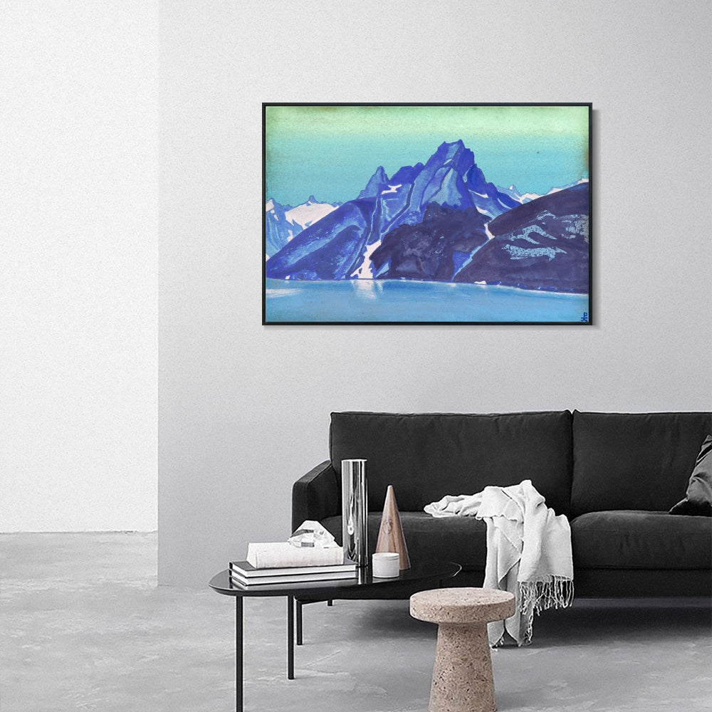 INVIN ART Framed Canvas Giclee Print Lake of the Nagas Kashmir, 1936 by Nicholas Roerich Wall Art Living Room Home Office Decorations