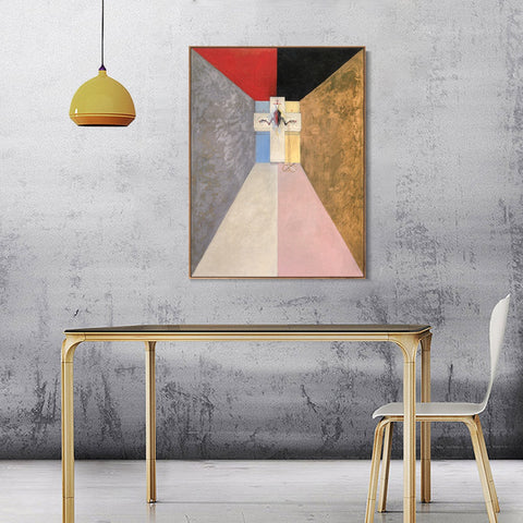 INVIN ART Framed Canvas Giclee Print Series#04 by Hilma Af Klint Wall Art Living Room Home Office Decorations