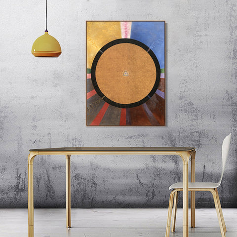 INVIN ART Framed Canvas Giclee Print Altarpiece No. 3 by Hilma Af Klint Wall Art Living Room Home Office Decorations