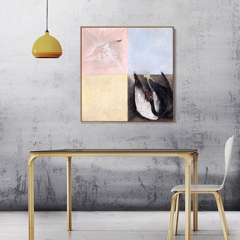 INVIN ART Framed Canvas Giclee Print Series#013 by Hilma Af Klint Wall Art Living Room Home Office Decorations