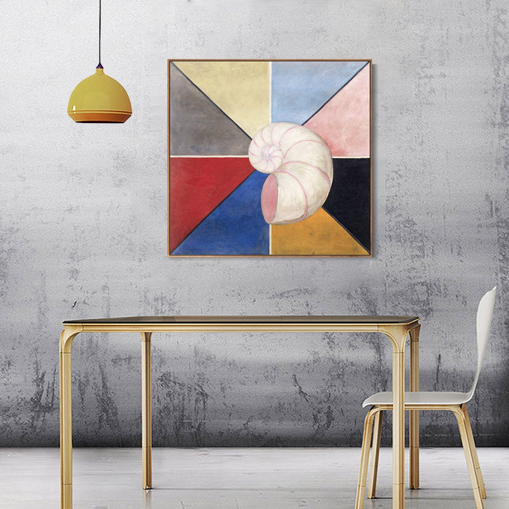 INVIN ART Framed Canvas Giclee Print Series#017 by Hilma Af Klint Wall Art Living Room Home Office Decorations