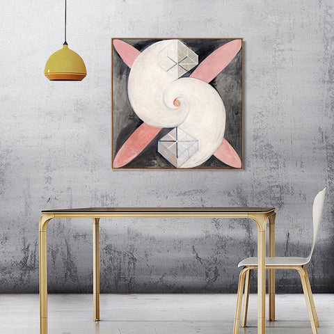 INVIN ART Framed Canvas Giclee Print Series#018 by Hilma Af Klint Wall Art Living Room Home Office Decorations