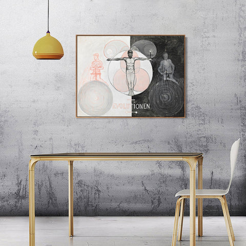 INVIN ART Framed Canvas Giclee Print Series#020 by Hilma Af Klint Wall Art Living Room Home Office Decorations