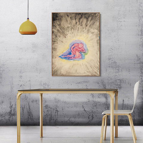 INVIN ART Framed Canvas Giclee Print BARNET OCH MODERN by Hilma Af Klint Wall Art Living Room Home Office Decorations