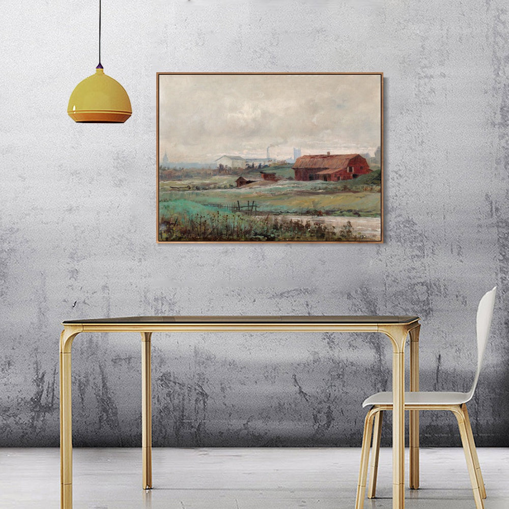 INVIN ART Framed Canvas Giclee Print MOTIV FRAN STOCKHOLMS UTKANT by Hilma Af Klint Wall Art Living Room Home Office Decorations