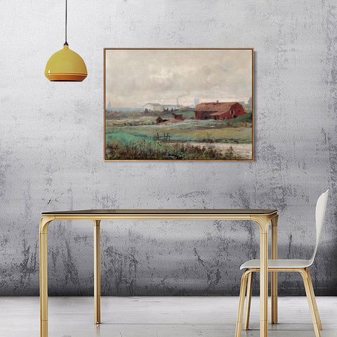 INVIN ART Framed Canvas Giclee Print MOTIV FRAN STOCKHOLMS UTKANT by Hilma Af Klint Wall Art Living Room Home Office Decorations