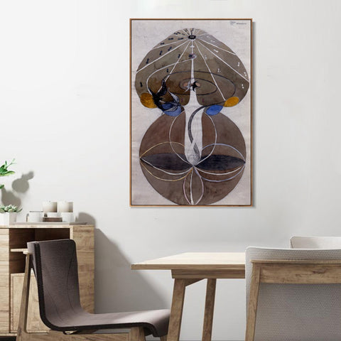 INVIN ART Framed Canvas No date Untitled 02 by Hilma Af Klint Wall Art Living Room Home Office Decorations