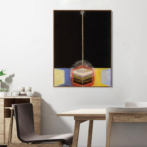 INVIN ART Framed Canvas Group-ix No.3 the Dove, 1915 by Hilma Af Klint Wall Art Living Room Home Office Decorations