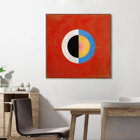 INVIN ART Framed Canvas Group Ix Suw No 17 The Swan No.17 1915 by Hilma Af Klint Wall Art Living Room Home Office Decorations