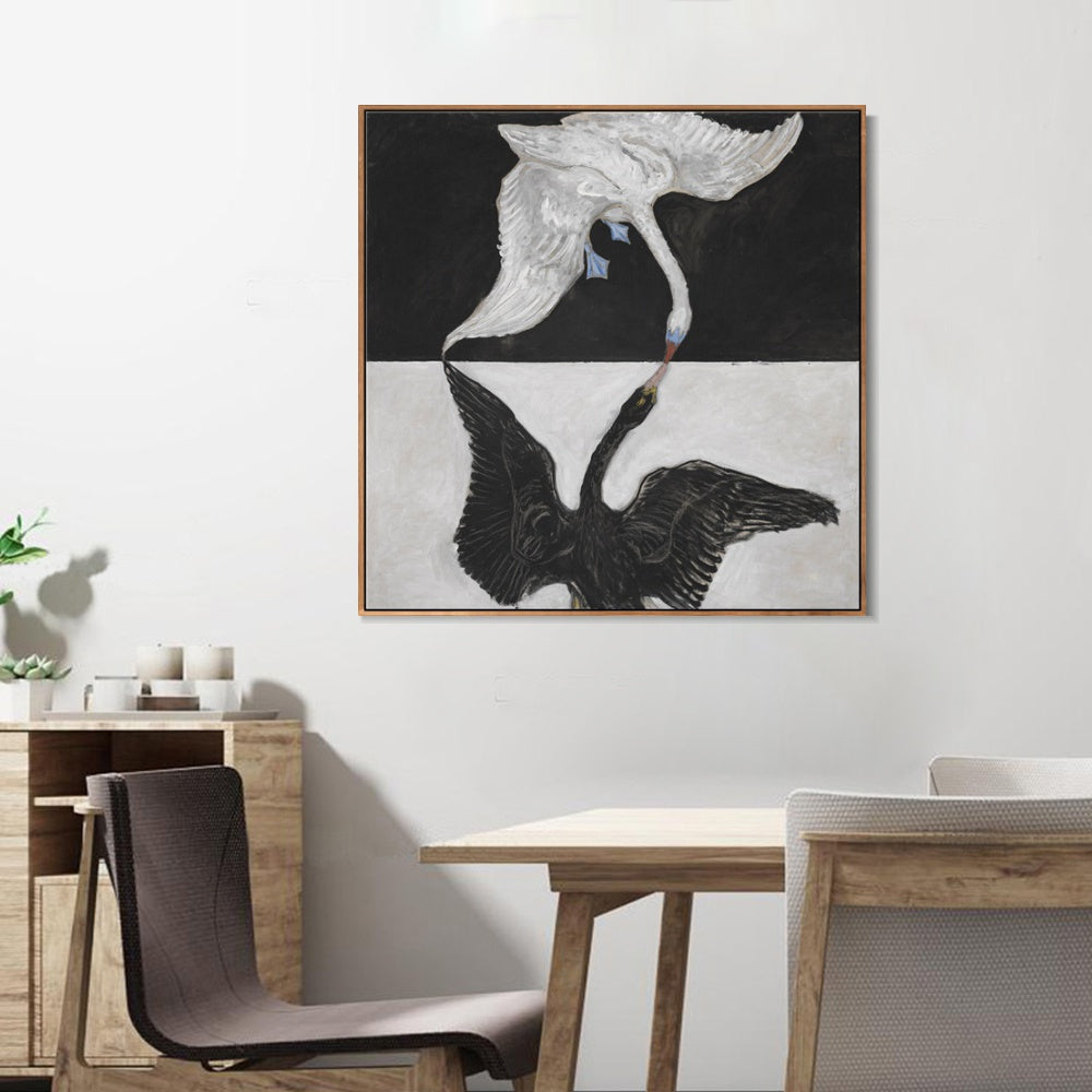 INVIN ART Framed Canvas Group ix Suw the Swan No.1,1915 by Hilma Af Klint Wall Art