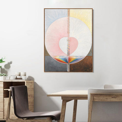 INVIN ART Framed Canvas Group IX/UW, No. 25, The Dove, No. 1, 1915 by Hilma Af Klint Wall Art Living Room Home Office Decorations