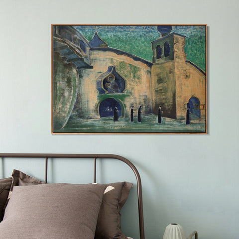 INVIN ART Framed Canvas Giclee Print We Bring the Light-1922 by Nicholas Roerich Wall Art Living Room Home Office Decorations