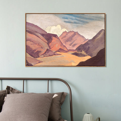 INVIN ART Framed Canvas Giclee Print Baltistan the Border with Ladakh-1936 by Nicholas Roerich Wall Art Living Room Home Office Decorations