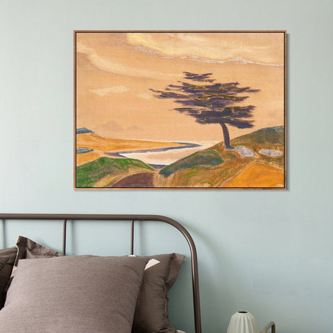 INVIN ART Framed Canvas Giclee Print Coast Ledenets 1919 by Nicholas Roerich Wall Art Living Room Home Office Decorations