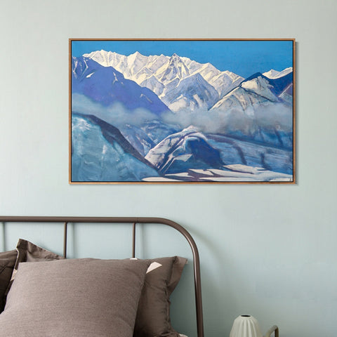 INVIN ART Framed Canvas Giclee Print Devita 1932 by Nicholas Roerich Wall Art Living Room Home Office Decorations