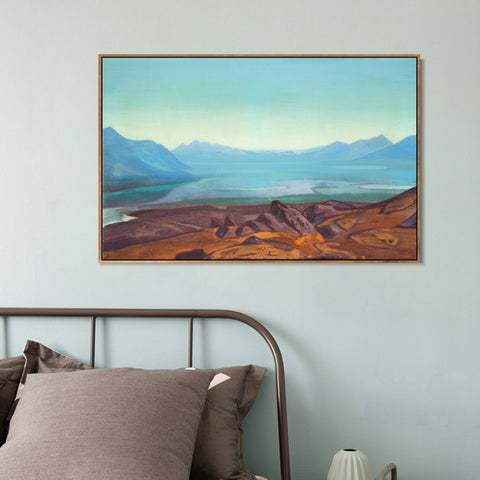 INVIN ART Framed Canvas Giclee Print Dogra yumtso 1932 by Nicholas Roerich Wall Art Living Room Home Office Decorations