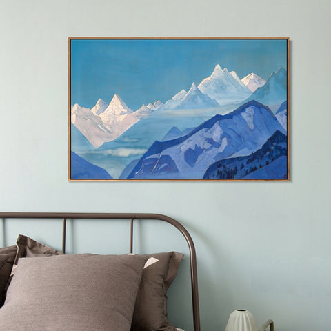 INVIN ART Framed Canvas Giclee Print Guru Guri Dhar, 1931 by Nicholas Roerich Wall Art Living Room Home Office Decorations