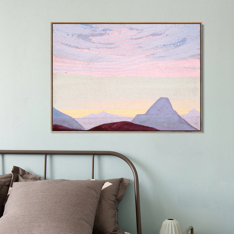INVIN ART Framed Canvas Giclee Print Himalayas Study by Nicholas Roerich Wall Art Living Room Home Office Decorations