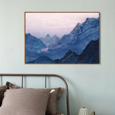 INVIN ART Framed Canvas Giclee Print Himalayas Study, 1934-1 by Nicholas Roerich Wall Art Living Room Home Office Decorations