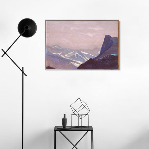 INVIN ART Framed Canvas Giclee Print Pass Suget, 1936 by Nicholas Roerich Wall Art Living Room Home Office Decorations