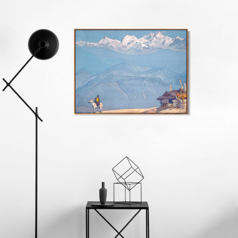 INVIN ART Framed Canvas Giclee Print Remember, 1924 by Nicholas Roerich Wall Art Living Room Home Office Decorations
