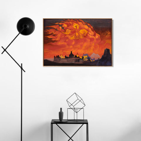 INVIN ART Framed Canvas Giclee Print Saint Sophia the Almighty Wisdom, 1932 by Nicholas Roerich Wall Art Living Room Home Office Decorations