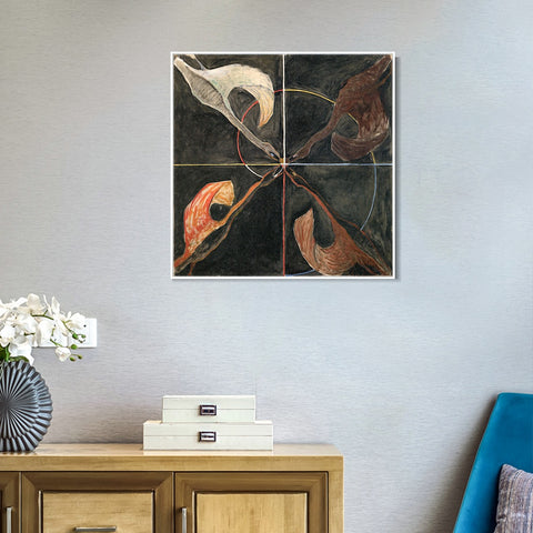 INVIN ART Framed Canvas Giclee Print Series#05 by Hilma Af Klint Wall Art Living Room Home Office Decorations