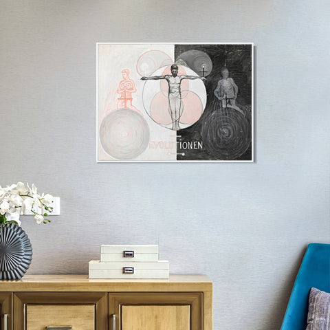 INVIN ART Framed Canvas Giclee Print Series#020 by Hilma Af Klint Wall Art Living Room Home Office Decorations