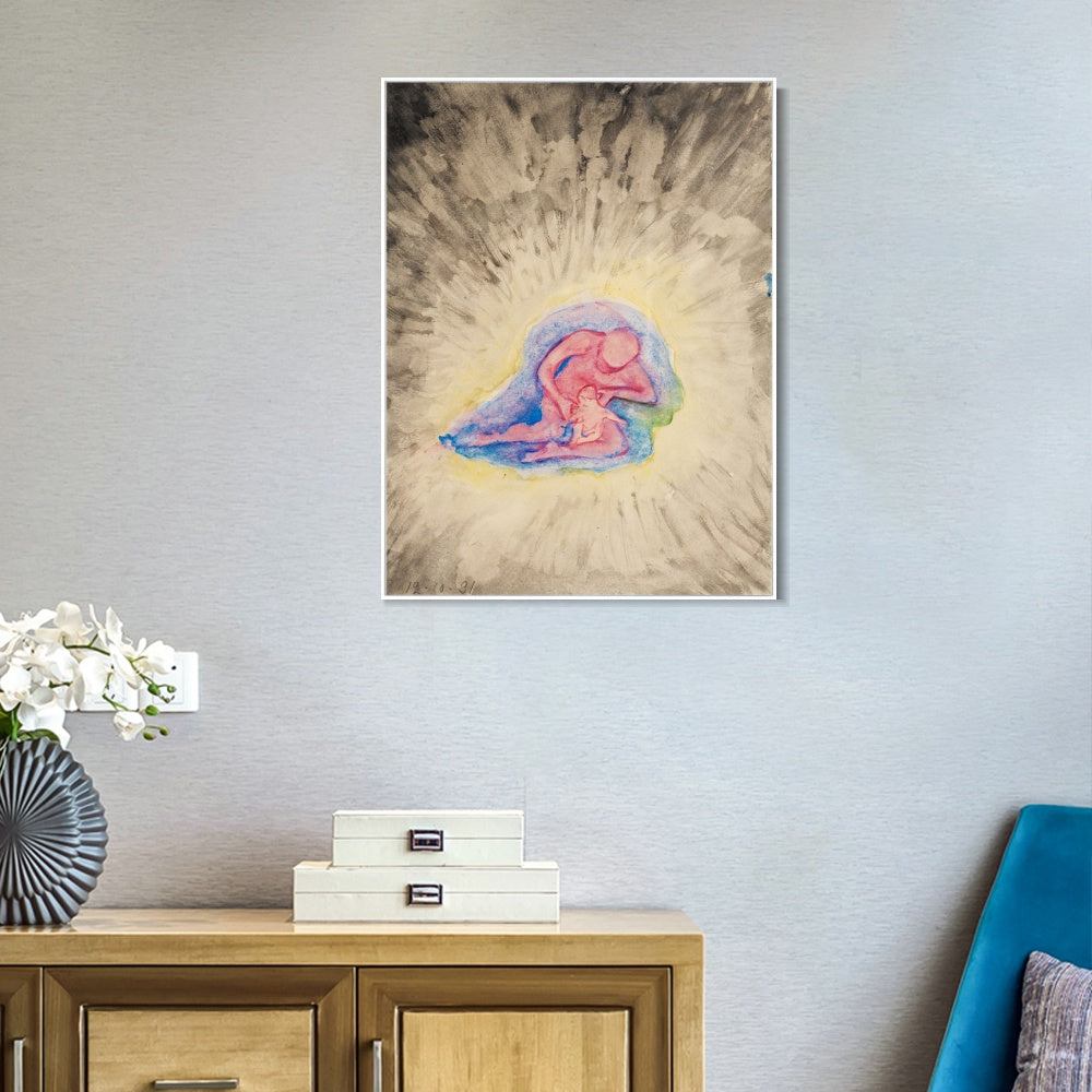 INVIN ART Framed Canvas Giclee Print BARNET OCH MODERN by Hilma Af Klint Wall Art Living Room Home Office Decorations