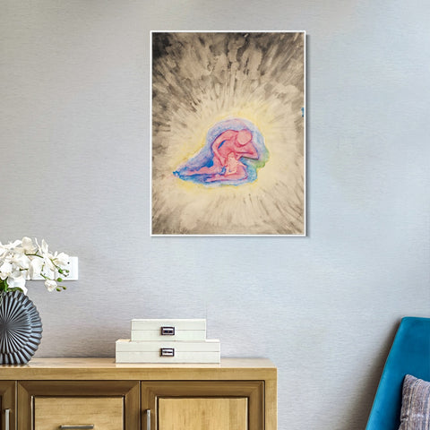 INVIN ART Framed Canvas Giclee Print BARNET OCH MODERN by Hilma Af Klint Wall Art Living Room Home Office Decorations
