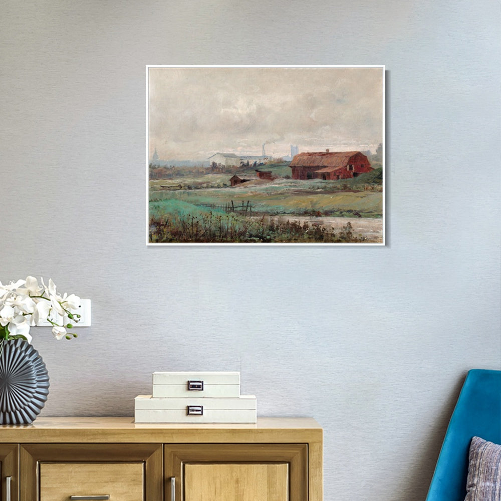 INVIN ART Framed Canvas Giclee Print MOTIV FRAN STOCKHOLMS UTKANT by Hilma Af Klint Wall Art Living Room Home Office Decorations
