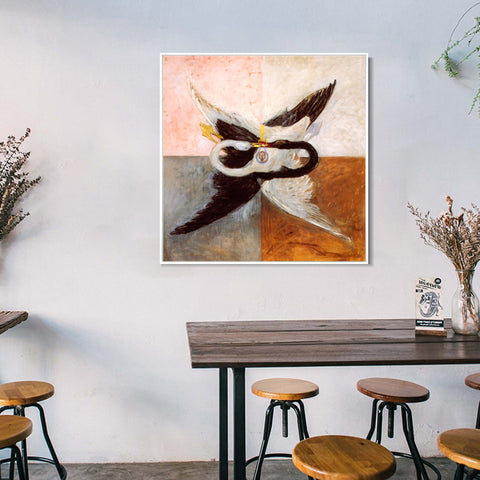 INVIN ART Framed Canvas Giclee Print Svanen 1914 Old Master by Hilma Af Klint Wall Art Living Room Home Office Decorations