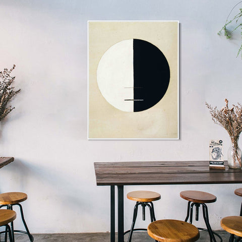 INVIN ART Framed Canvas Buddha's Standpoint Earthly Life by Hilma Af Klint Wall Art Living Room Home Office Decorations