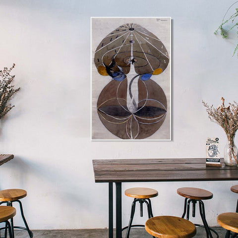 INVIN ART Framed Canvas No date Untitled 02 by Hilma Af Klint Wall Art Living Room Home Office Decorations