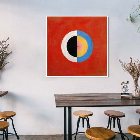INVIN ART Framed Canvas Group Ix Suw No 17 The Swan No.17 1915 by Hilma Af Klint Wall Art Living Room Home Office Decorations