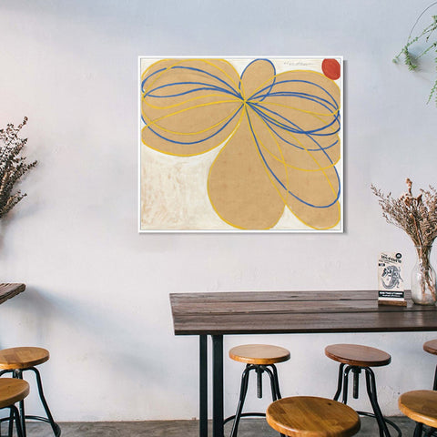 INVIN ART Framed Canvas the seven-pointed star no.1,1908 by Hilma Af Klint Wall Art Living Room Home Office Decorations