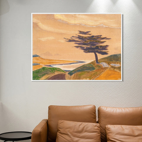INVIN ART Framed Canvas Giclee Print Coast Ledenets 1919 by Nicholas Roerich Wall Art Living Room Home Office Decorations
