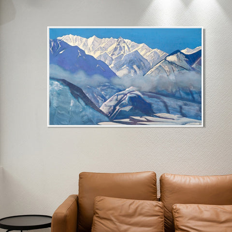 INVIN ART Framed Canvas Giclee Print Devita 1932 by Nicholas Roerich Wall Art Living Room Home Office Decorations