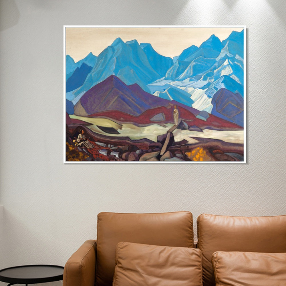 INVIN ART Framed Canvas Giclee Print from Beyond by Nicholas Roerich Wall Art Living Room Home Office Decorations