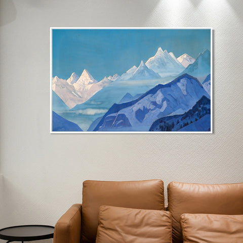 INVIN ART Framed Canvas Giclee Print Guru Guri Dhar, 1931 by Nicholas Roerich Wall Art Living Room Home Office Decorations