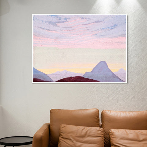 INVIN ART Framed Canvas Giclee Print Himalayas Study by Nicholas Roerich Wall Art Living Room Home Office Decorations