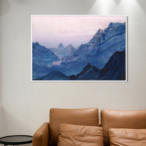INVIN ART Framed Canvas Giclee Print Himalayas Study, 1934-1 by Nicholas Roerich Wall Art Living Room Home Office Decorations