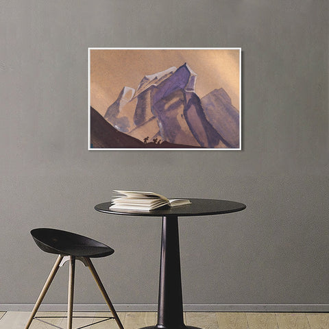INVIN ART Framed Canvas Giclee Print Pass Tempest Secret Path, 1936 by Nicholas Roerich Wall Art Living Room Home Office Decorations