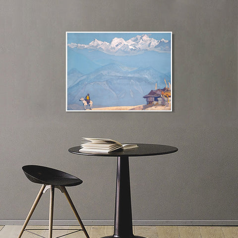 INVIN ART Framed Canvas Giclee Print Remember, 1924 by Nicholas Roerich Wall Art Living Room Home Office Decorations