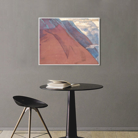 INVIN ART Framed Canvas Giclee Print Study of Mountains, 1931 by Nicholas Roerich Wall Art Living Room Home Office Decorations