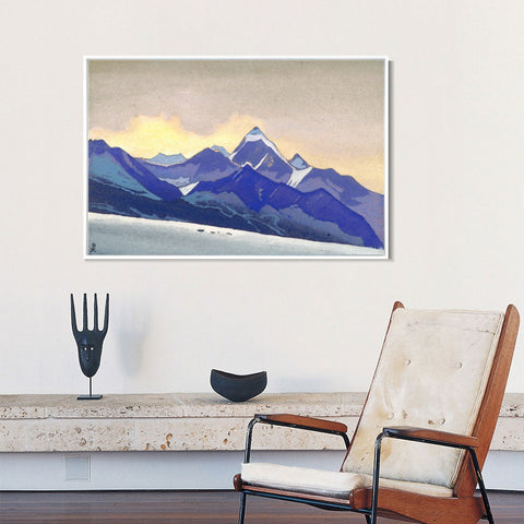INVIN ART Framed Canvas Giclee Print Lahaul, 1947 by Nicholas Roerich Wall Art Living Room Home Office Decorations