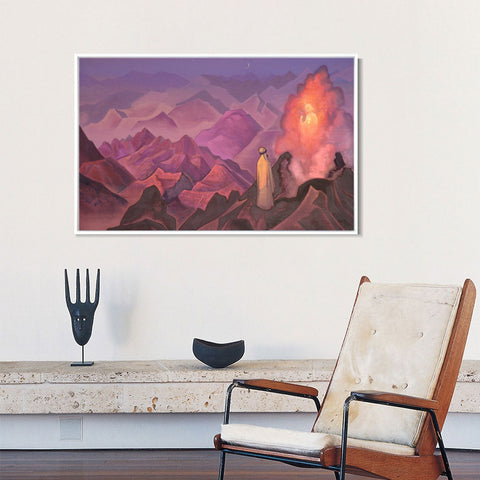 INVIN ART Framed Canvas Giclee Print Mohammed the Prophet, 1925-1 by Nicholas Roerich Wall Art Living Room Home Office Decorations