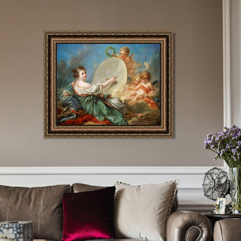 INVIN ART Framed Canvas Art Giclee Print Reimagined by Francois Boucher Wall Art Living Room Home Office Decorations