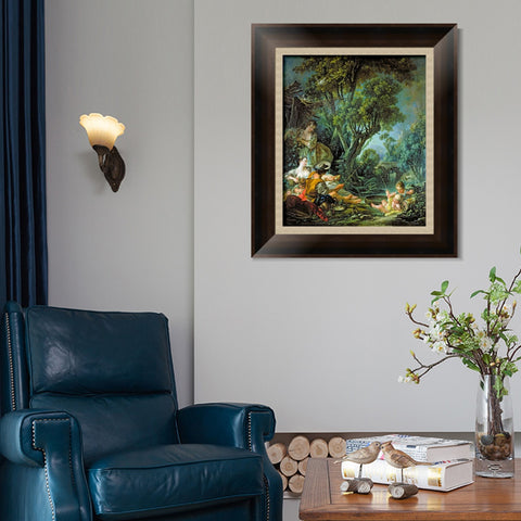 INVIN ART Framed Canvas Art Giclee Print Series#004 by Francois Boucher Wall Art Living Room Home Office Decorations